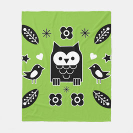 スカンジナビアフォークアートギフト フリースブランケット