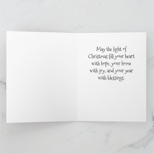 スカンジナビアフォークアートクリスマスツリーグリーティングカード カード (内部)