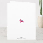 スカンジナビアフォークアートクリスマスツリーグリーティングカード カード (裏面)