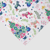 スカンジナビアフォークアートクリスマスツリーズ&ダラホース 薄葉紙 (詳細)