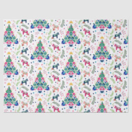 スカンジナビアフォークアートクリスマスツリーズ&ダラホース 薄葉紙