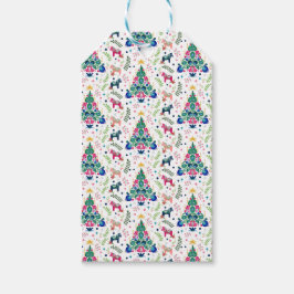 スカンジナビアフォークアートクリスマスツリー抱き枕 ギフトタグ