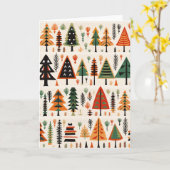 スカンジナビアフォークアートクリスマスパターン カード (黄色い花)