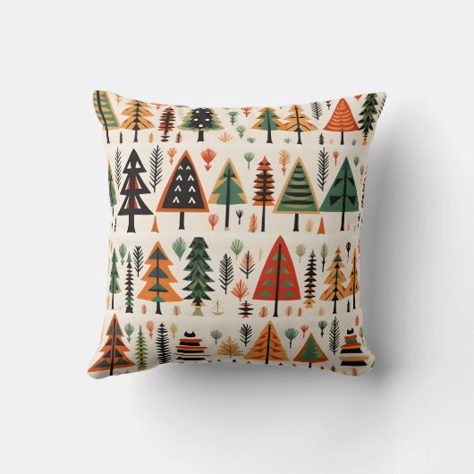 スカンジナビアフォークアートクリスマスパターン クッション (裏面)