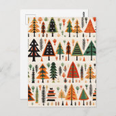 スカンジナビアフォークアートクリスマスパターン ポストカード (正面/裏面)