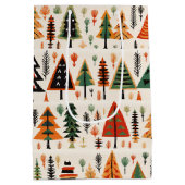 スカンジナビアフォークアートクリスマスパターン ミディアムペーパーバッグ (裏面)