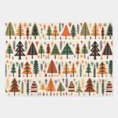 スカンジナビアフォークアートクリスマスパターン ラッピングペーパーシート (正面)