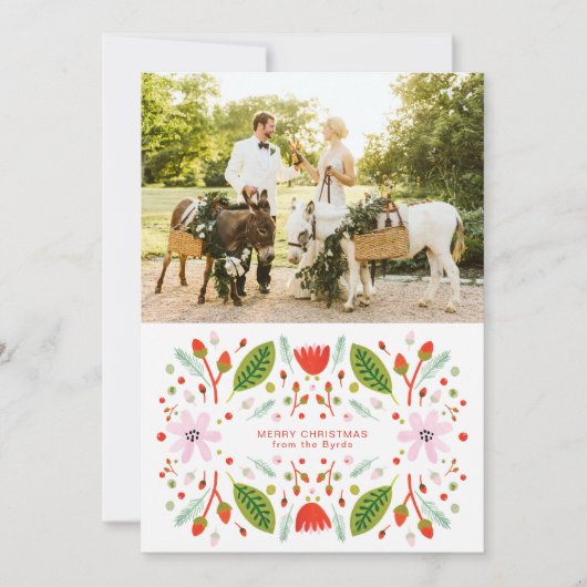 スカンジナビアフォークアートクリスマスフレーム シーズンカード (正面)