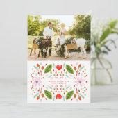 スカンジナビアフォークアートクリスマスフレーム シーズンカード (スタンド正面)