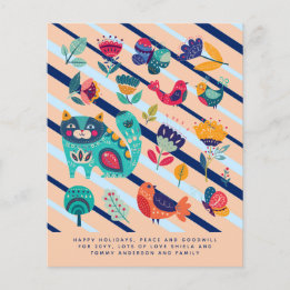 スカンジナビアフォークアートクリスマスホリデーズアニュアルレター