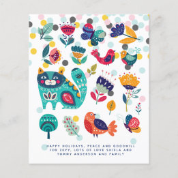 スカンジナビアフォークアートクリスマスホリデーズアニュアルレター