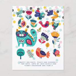 スカンジナビアフォークアートクリスマスホリデーズアニュアルレター