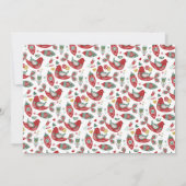 スカンジナビアフォークアートクリスマスホリデーフォトカード 招待状 (裏面)