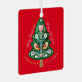 スカンジナビアフォークアートクリスマスメタルオーナメント メタルオーナメント (正面右)