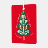 スカンジナビアフォークアートクリスマスメタルオーナメント メタルオーナメント (正面左)