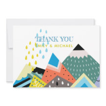 スカンジナビアフォークアートサンキューカードブルーイエロー