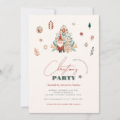 スカンジナビアフォークアートサンタクロースパーティー 招待状 (正面)