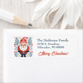 スカンジナビアフォークアートサンタクロース差出人住所 ラベル (インサイチュ)