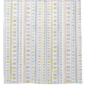 スカンジナビアフォークアートシャワーカーテン シャワーカーテン (正面)