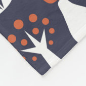 スカンジナビアフォークアートシームレスなヴィンテージパターン フリースブランケット (角)