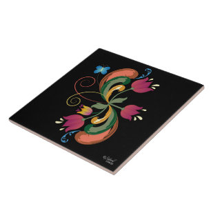 スカンジナビアフォークアートスタイル装飾タイル タイル