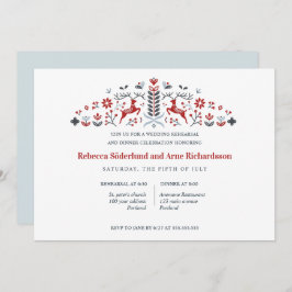 スカンジナビアフォークアートトナディアリハーサルディナー 招待状