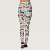 スカンジナビアフォークアートノルディックボホパタモダンーン レギンス (裏面)