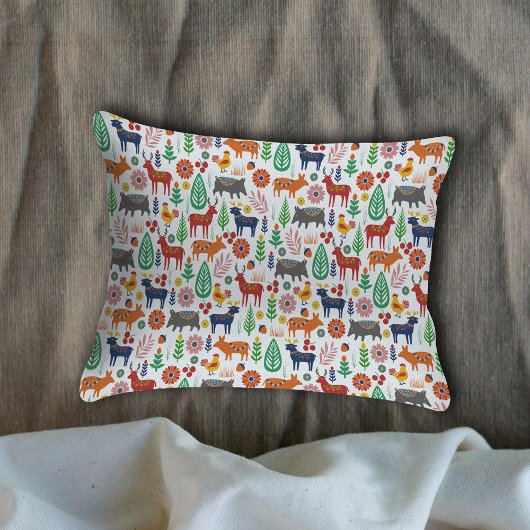 スカンジナビアフォークアートノルディックボホパタモダンーン 枕カバー