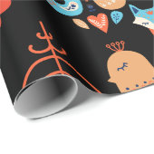 スカンジナビアフォークアートノルディックミニマリストクリスマス ラッピングペーパー (ロールコーナー)