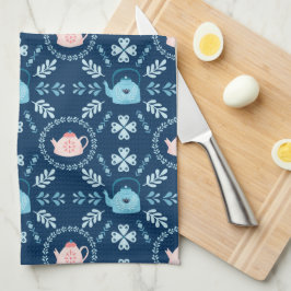 スカンジナビアフォークアートハイゲクリスマスコージーティーポット キッチンタオル