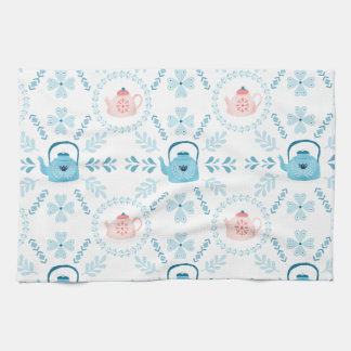 スカンジナビアフォークアートハイゲクリスマスコージーティーポット キッチンタオル