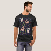 スカンジナビアフォークアートバニープリント Tシャツ (正面フル)