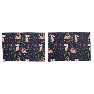 スカンジナビアフォークアートバニー 枕カバー