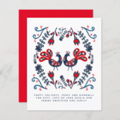 スカンジナビアフォークアートバードホリデーズアニュアルレター (正面/裏面)