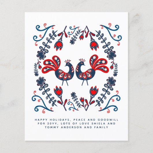 スカンジナビアフォークアートバードホリデーズアニュアルレター (正面)