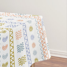 スカンジナビアフォークアートパターンテーブルクロス