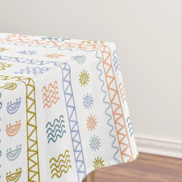 スカンジナビアフォークアートパターンテーブルクロス テーブルクロス
