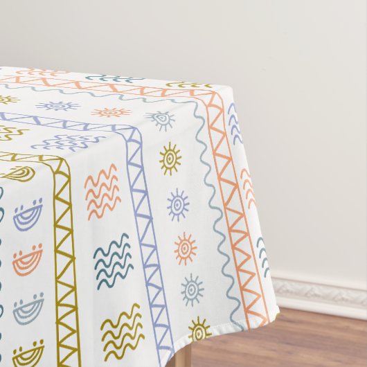 スカンジナビアフォークアートパターンテーブルクロス テーブルクロス (インサイチュ)