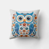 スカンジナビアフォークアートフクロウ クッション (裏面)