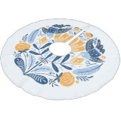 スカンジナビアフォークアートフローラオーナメント ブラッシュドポリエステルツリースカート (アングル)