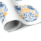 スカンジナビアフォークアートフローラオーナメント ラッピングペーパー (ロールコーナー)