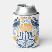 スカンジナビアフォークアートフローラオーナメント 缶クーラー (缶正面)