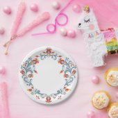 スカンジナビアフォークアートベルコムメン紙プレート ペーパープレート (パーティー)