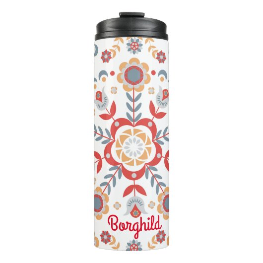 スカンジナビアフォークアートベルコメンテーブルランナー タンブラー (正面)