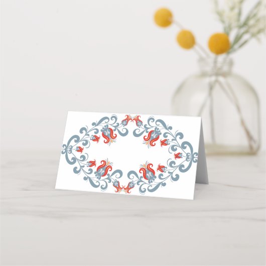 スカンジナビアフォークアートベルコンメン座席表 プレイスカード (正面)