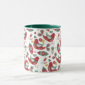 スカンジナビアフォークアートホリデープリント マグカップ (中央)