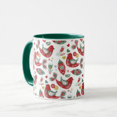 スカンジナビアフォークアートホリデープリント マグカップ (正面左)