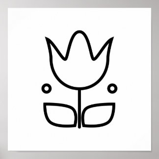 スカンジナビアフォークアートミニマルイラストレーション ポスター