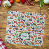 スカンジナビアフォークアートモノグラムパターンボーモダンホ カッティングボード