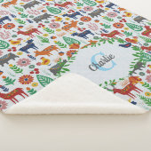 スカンジナビアフォークアートモノグラムパターンボーモダンホ シェルパブランケット (3/4)